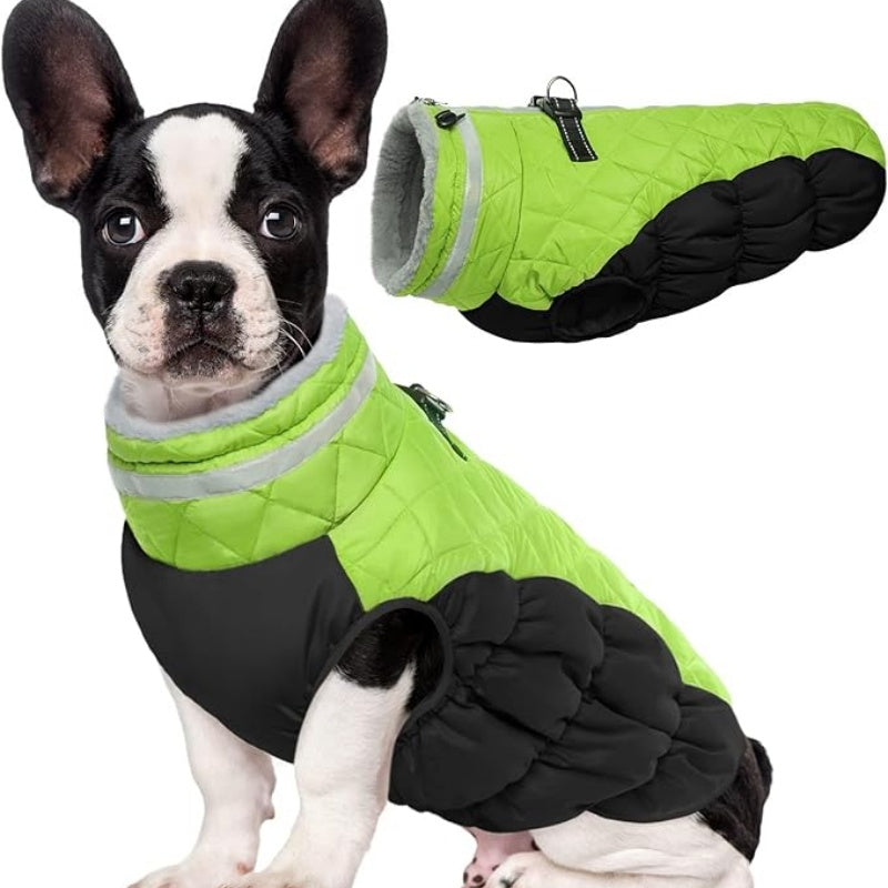 Warm Dog Winter Coat Dog Coats for Small Dogs Waterproof Dogs Jacket with Harness Built in Reflective Cold Weather Coats Windproof Zip-Up Winter Fleece Vest Snowsuit