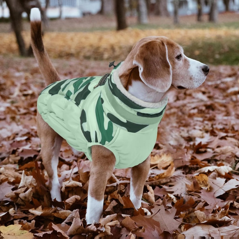 Warm Dog Winter Coat Dog Coats for Small Dogs Waterproof Dogs Jacket with Harness Built in Reflective Cold Weather Coats Windproof Zip-Up Winter Fleece Vest Snowsuit